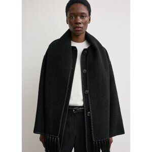 Toteme Embroidered scarf jacket black